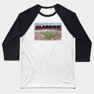 Greetings from Alabama - Vintage Travel Postcard Design Baseball T-Shirt